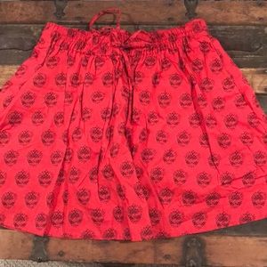 Madewell Size S red A line skirt with pockets!